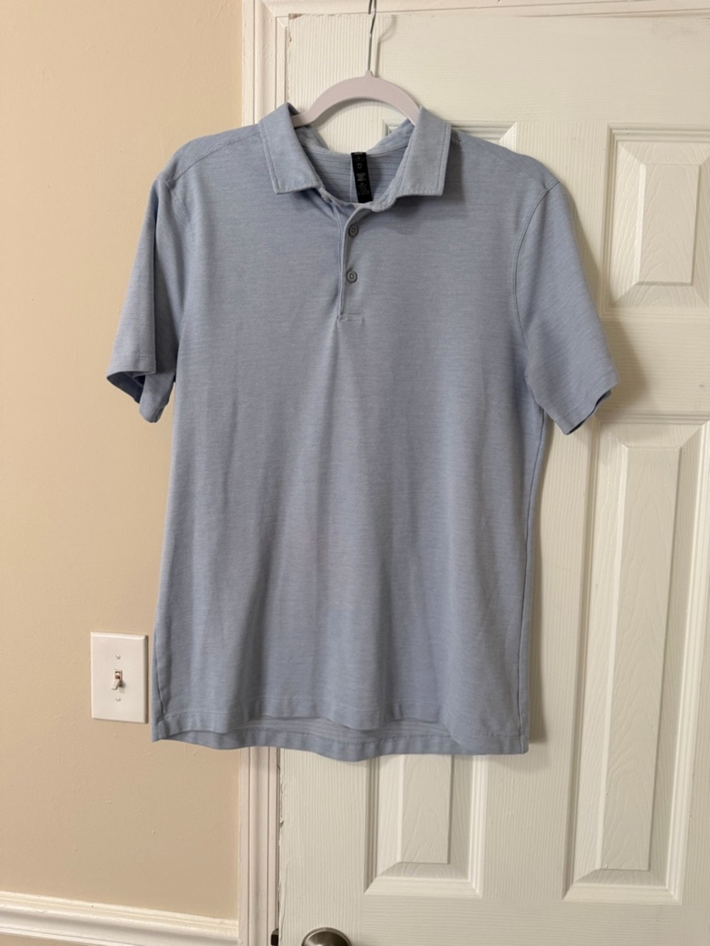 lululemon athletica Men's Pale Blue Polo Shirt